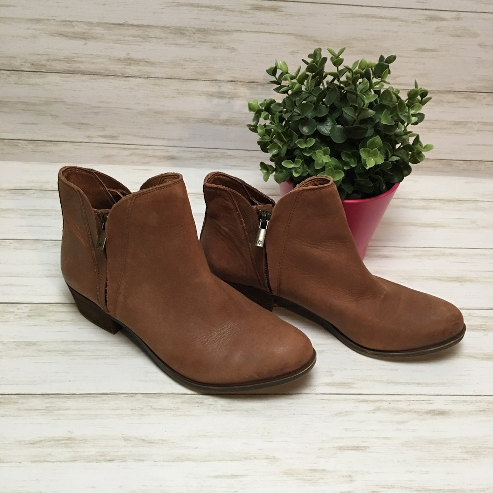 Lucky Brand Brown Suede Ankle Boots Size 9